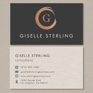 Carte De Visite Linge Minimaliste Moderne