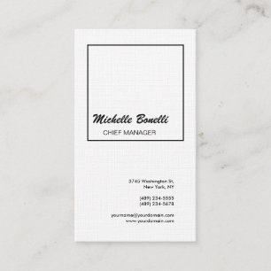 Carte De Visite Linge Minimaliste Professionnel Noir Blanc Moderne