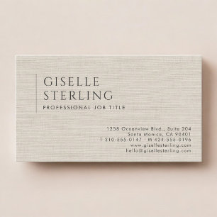 Carte De Visite Linge Naturel Luxueux