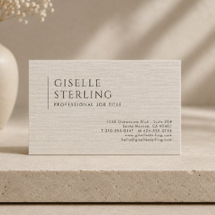 Carte De Visite Linge Naturel Luxueux