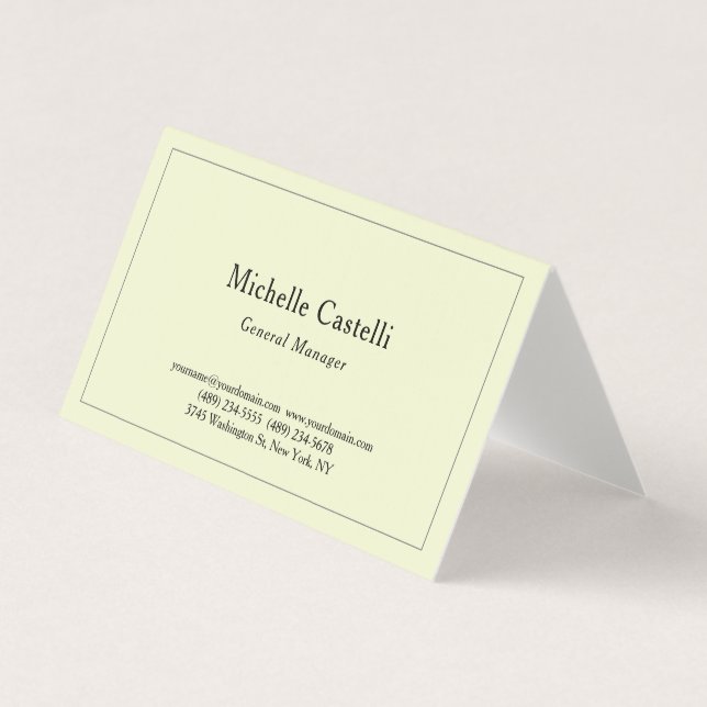 Carte De Visite Linge Premium Professionnel Unique Classique Simpl (Devant)