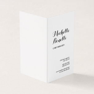 Carte De Visite Linge professionnel minimaliste noir blanc moderne