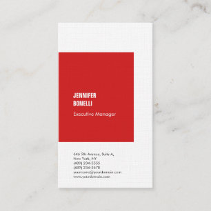 Carte De Visite Linge professionnel minimaliste rouge moderne blan