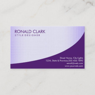 Carte De Visite Linge Professionnel Moderne Purple Élégant