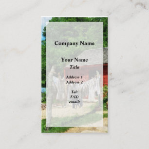 Carte De Visite Linge Suspendu à la Corde
