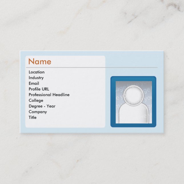 Carte De Visite LinkedIn - affaires (Devant)