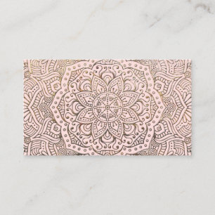 Carte De Visite L'instructeur Boho de yoga rougissent mandala