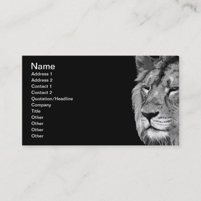 Carte De Visite Lion (Devant)