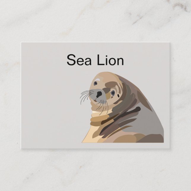 Carte De Visite Lion de mer Animal  (Devant)