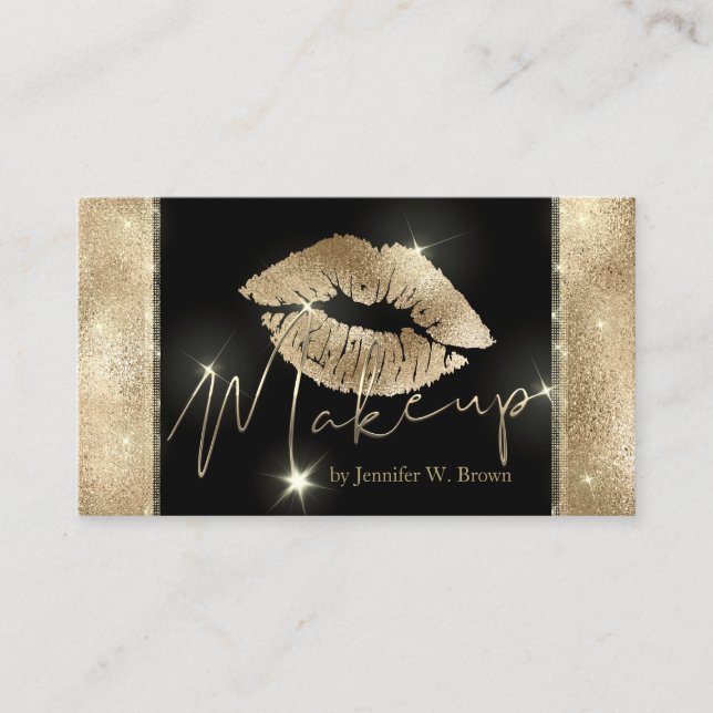 Carte De Visite Lips Maquillage luxe élégant (Devant)