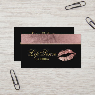 Carte De Visite Lipsense maquillage Artiste Rose Gold Lips médias 