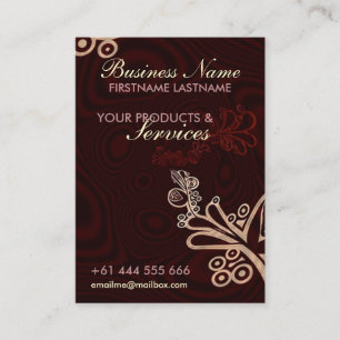 Carte de visite liquide florale groovy