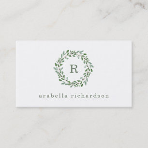 Carte De Visite Liquide minimaliste   Monogramme