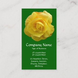 Carte De Visite Lisianthus Jaune - Vert Herbe Profond