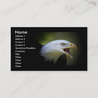Carte de visite lisse de bois d'ébène avec Eagle