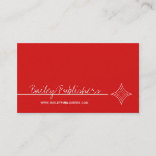 Carte de visite lisse de diamant, rouge