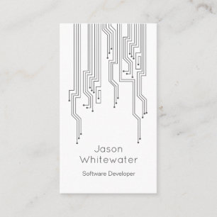 Carte de visite lisse de style de techno