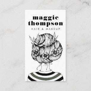 Carte De Visite LISTE DE CHEVEUX Coiffeuse & Beauticier Business