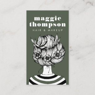 Carte De Visite LISTE DE CHEVEUX   Coiffeuse & Beauticier Business