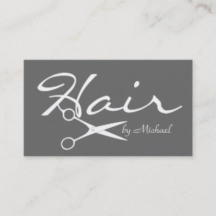 Carte De Visite Liste de cheveux Elegant Grey Arrière - plan