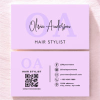 Liste de cheveux pourpres QR Code Monogramme