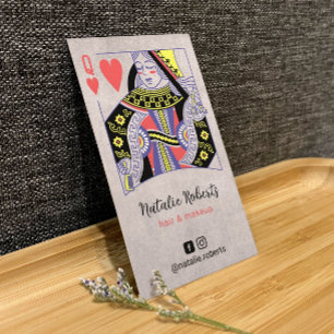 Carte De Visite Liste de cheveux Vintage Queen of Hearts Salon de 