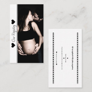 Carte De Visite Liste de naissance minimale pour une baby shower a