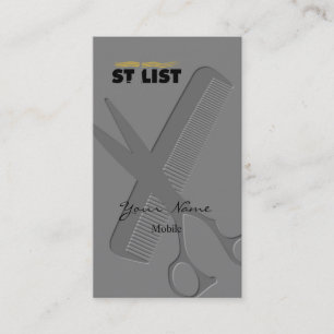 Carte De Visite Liste des cheveux