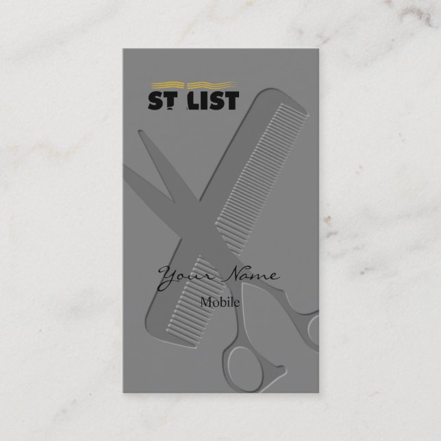 Carte De Visite Liste des cheveux (Devant)
