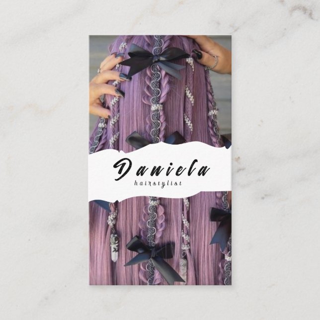 Carte De Visite Liste des cheveux (Devant)