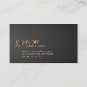 Carte De Visite Liste des cheveux des ciseaux d'or Réduction sur