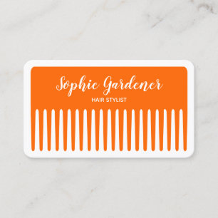 Carte De Visite Liste des cheveux - Peigne - #FF6600 (orange)