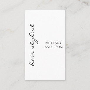 Carte De Visite Liste minimaliste moderne des cheveux manuscrits