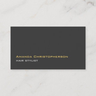 Carte De Visite Liste moderne tendance cheveux gris foncé