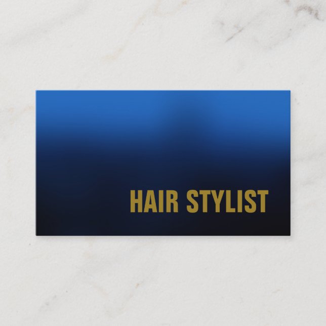 Carte De Visite Liste tendance Blue Modern Hair (Devant)