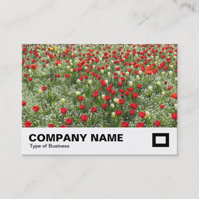 Carte De Visite Lit de tulipes (Devant)