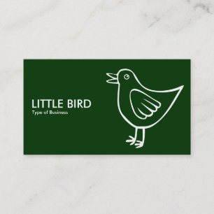 Carte De Visite Little Bird 05 - Vert foncé