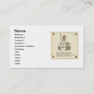 Carte De Visite Little Bo-Peep : Nursery classique de Kate Greenaw