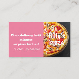 Carte De Visite Livraison de pizza Offre de remise