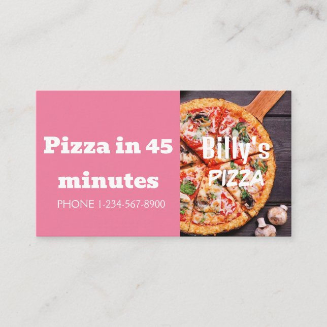 Carte De Visite Livraison de pizza Offre de remise (Devant)