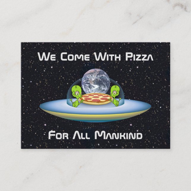 Carte De Visite Livraison personnalisée de pizza UFO (Devant)