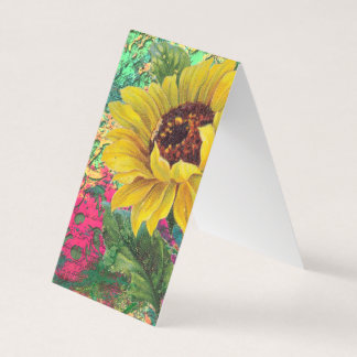 Carte De Visite Livre d'art des tournesols Signet plié