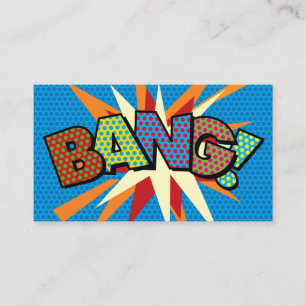 Carte De Visite Livre de bande dessinée rétro BANG Fun