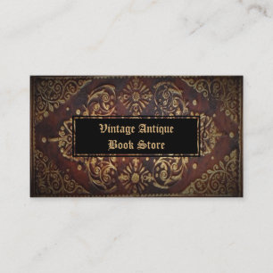 Carte De Visite Livre d'or en cuir d'époque Vintage