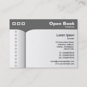 Carte De Visite Livre ouvert - Grey 666666