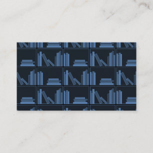 Carte De Visite Livres bleu-foncé sur l'étagère