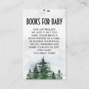 Carte De Visite Livres de Baby shower sauvage pour bébé