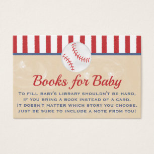 Carte de visite Livres de baseball pour bébé