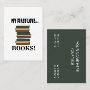Carte De Visite Livres Mon Premier Amour Livres 