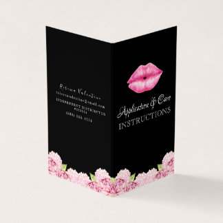 Carte De Visite Livret d'instructions d'application de Lipsense
